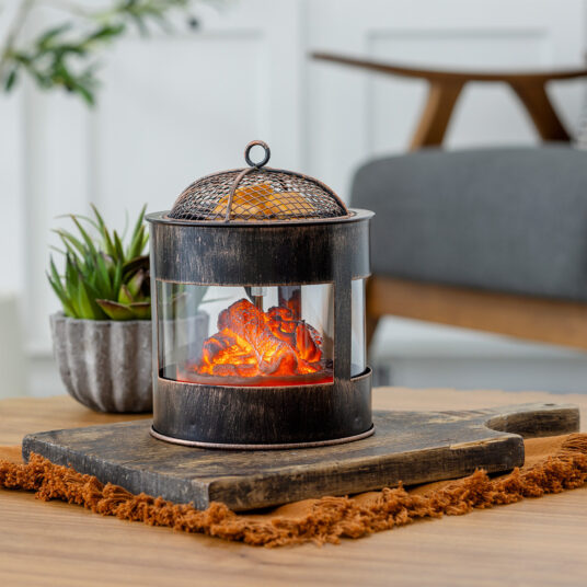 Wax Warmer - Fire Pit, a wax warmer device. Designed to gently warm wax melts for ambient fragrance throughout any space.