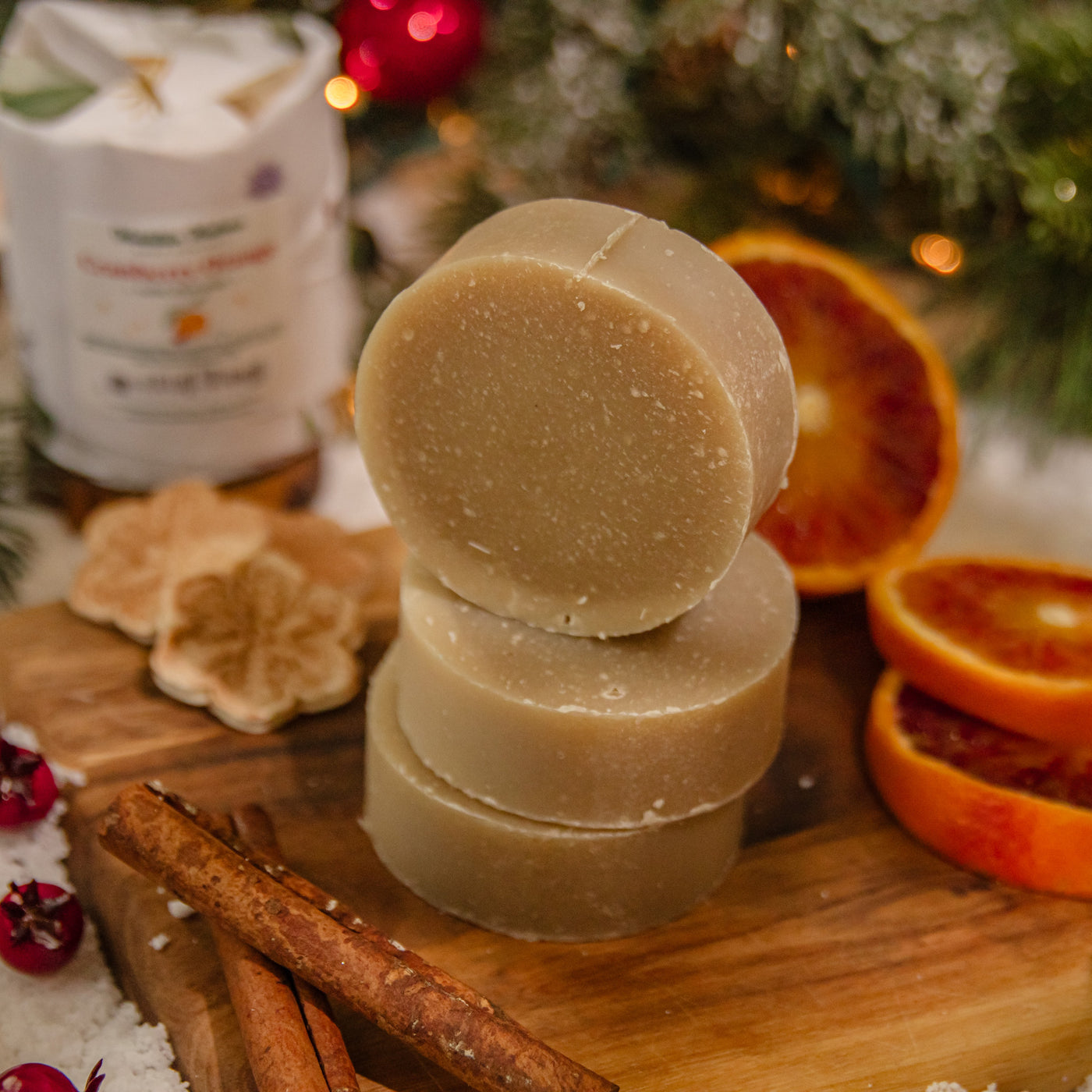 Cranberry Orange Solid Dish Soap