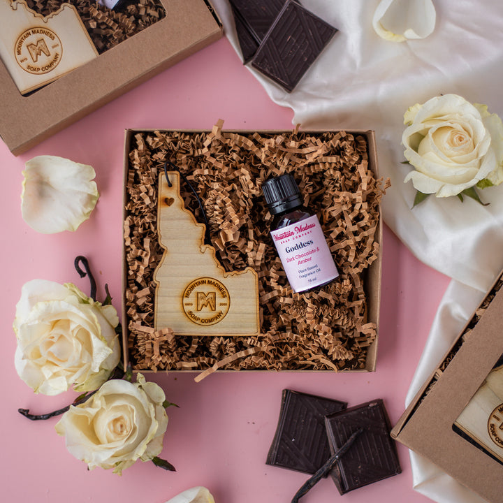 Wooden Car Refresher with Goddess Fragrance Oil, a wooden air refresher. Foodie and musky goddess scent with fragrance oil.