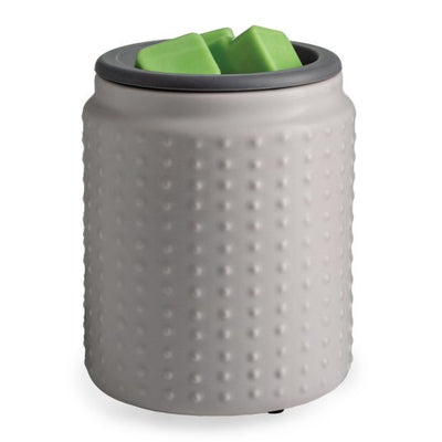 Wax Warmer with Silicone Dish - Gray Hobnail