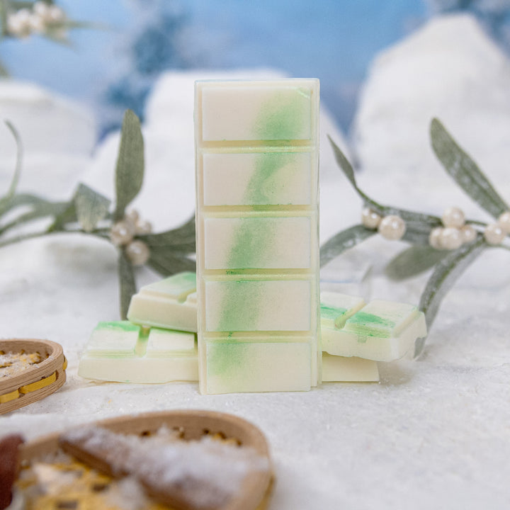 Mistletoe Magic Wax Melts, a handcrafted wax melt bar. Berry, fruity and floral soy wax.