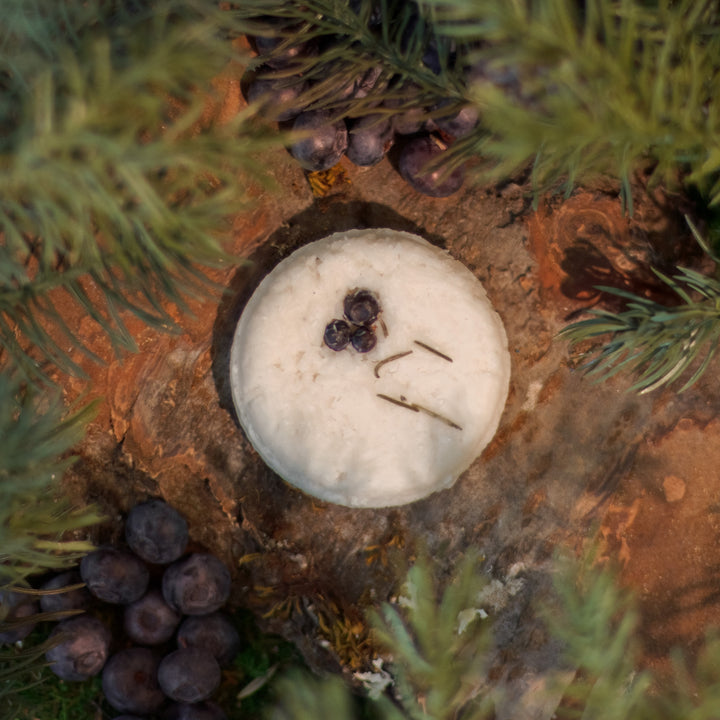 Huckleberry Shampoo Bar - Berry-scented handcrafted shampoo bar with argan oil, oat oil, and natural botanicals