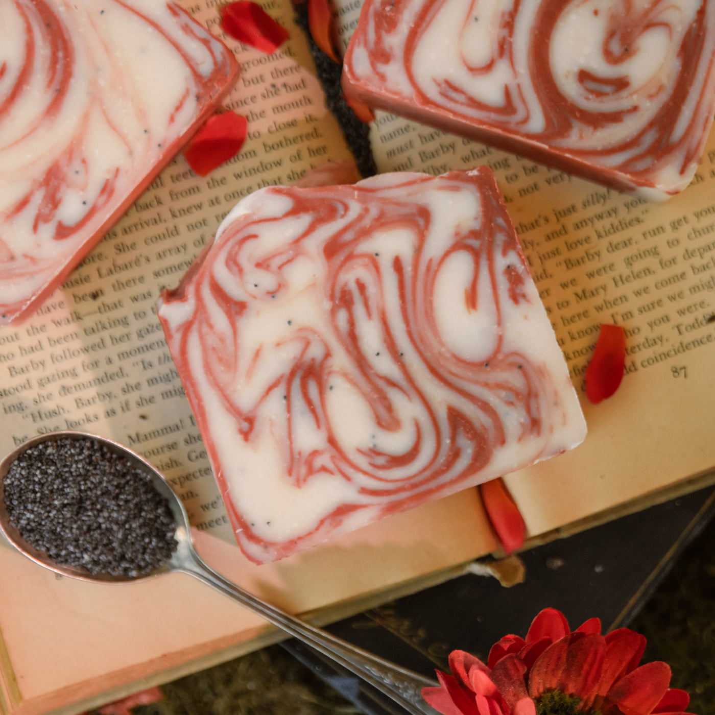 Pressed Poppies Soap