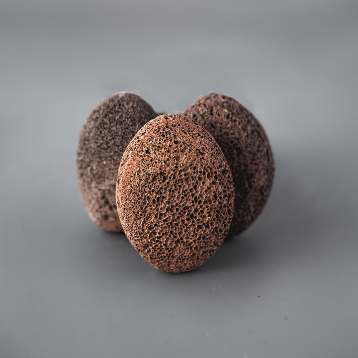 Lava Natural Pumice Stone - volcanic handcrafted foot care tool with natural earth tones and varied texture for exfoliating