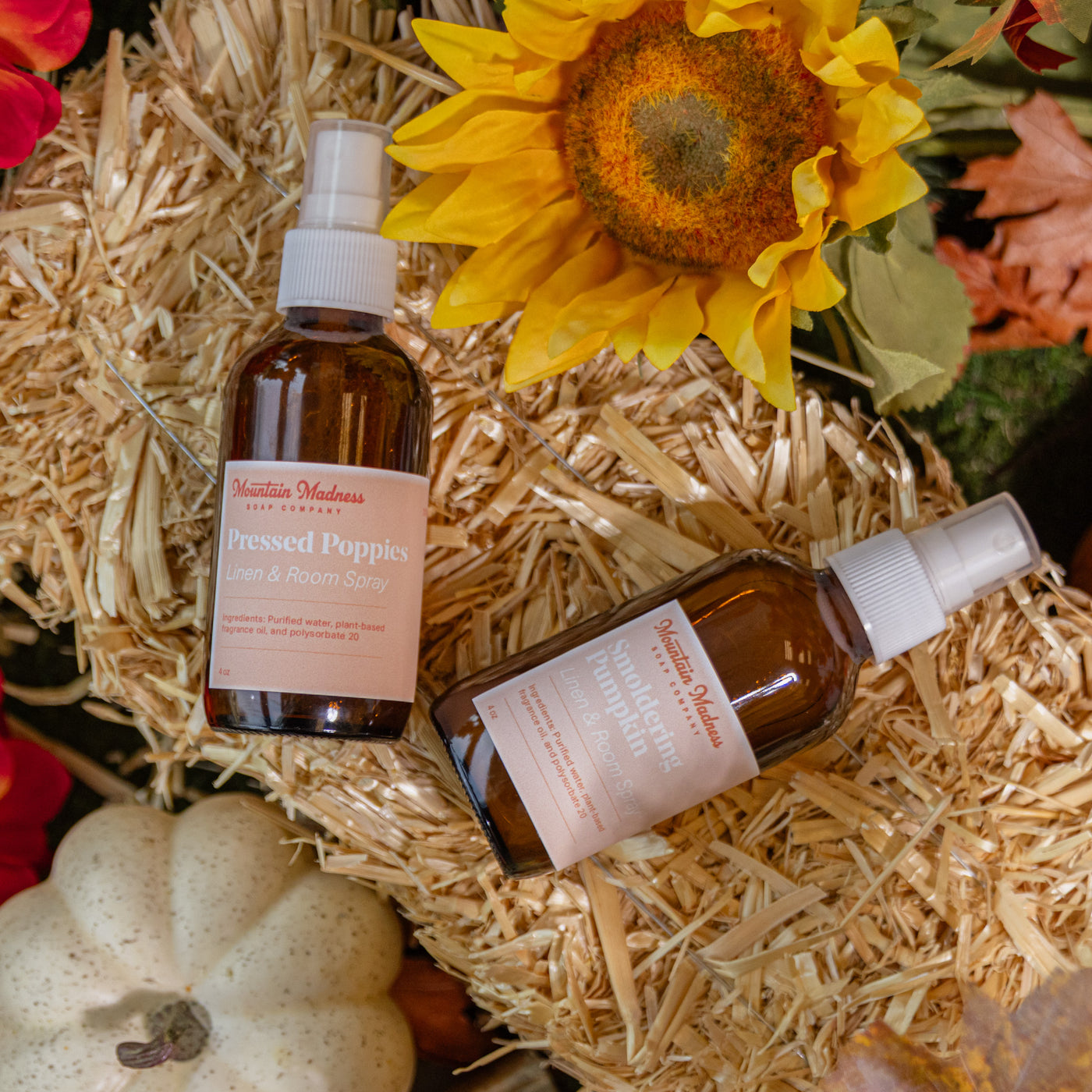 Pumpkin + Poppies Linen & Room Spray Bundle
