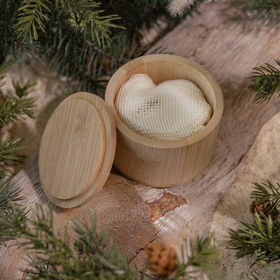 Reusable Facial Rounds with Wash Bag and Bamboo Storage Box