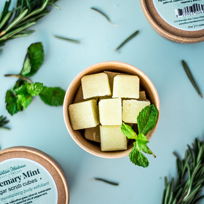 Rosemary Mint Sugar Scrub Cubes