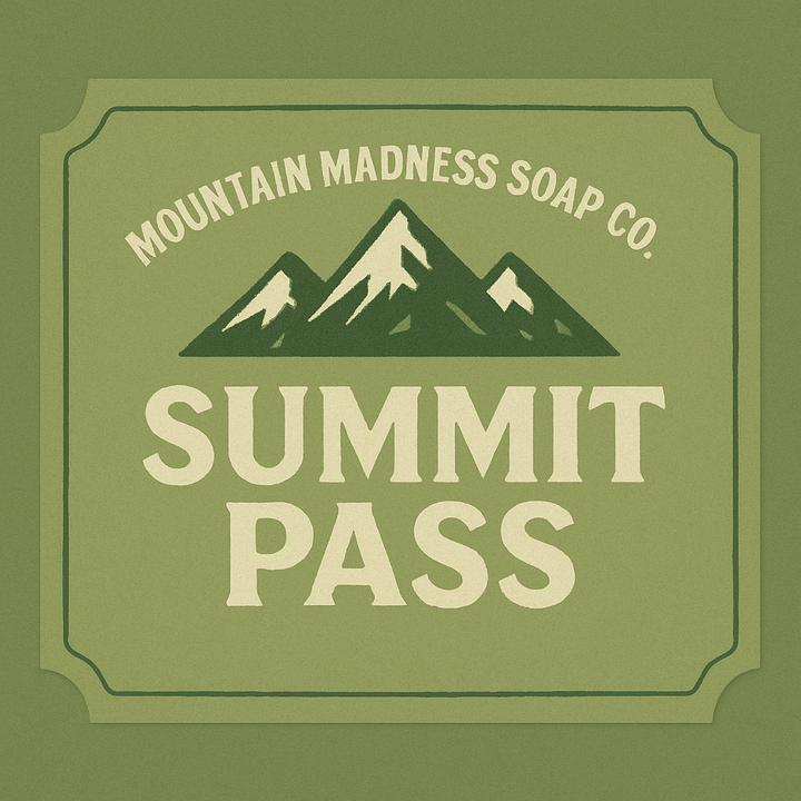Summit Pass - crisp evergreen and woody handcrafted soap bar with natural alpine botanicals and essential oils