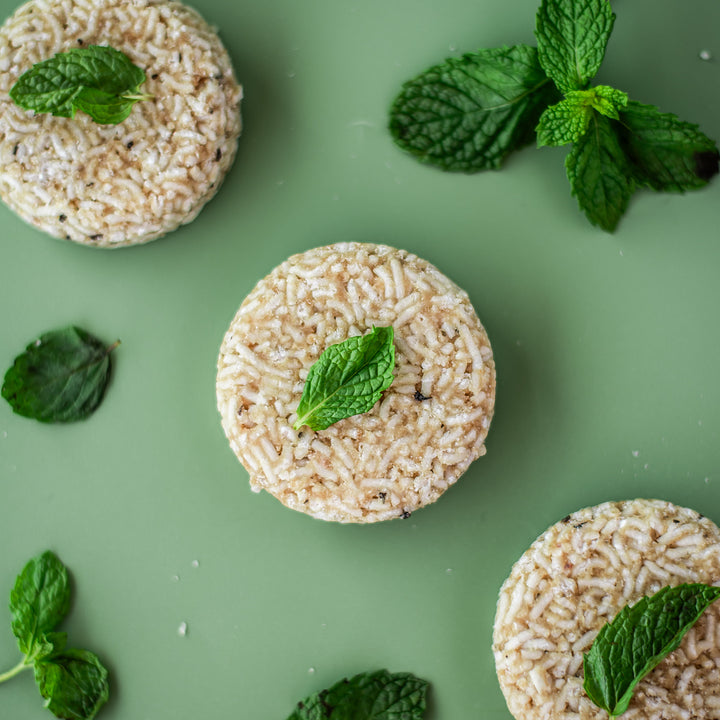 Tingly Mint Shampoo Bar - peppermint and oat oil handcrafted shampoo bar with invigorating minty scent