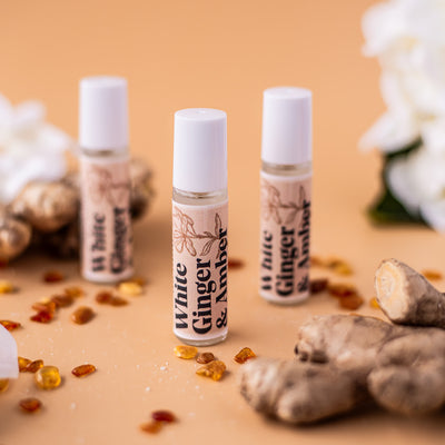 White Ginger & Amber Perfume Rollerball