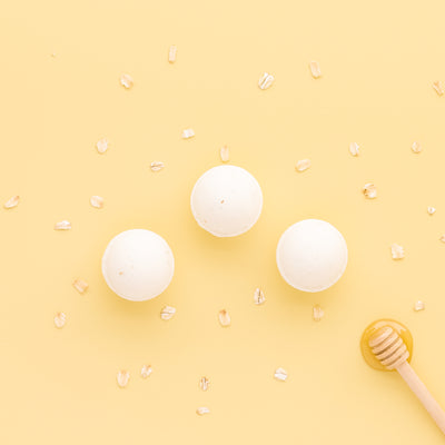 Mini Bath Bombs- Oats & Honey (set of 6)